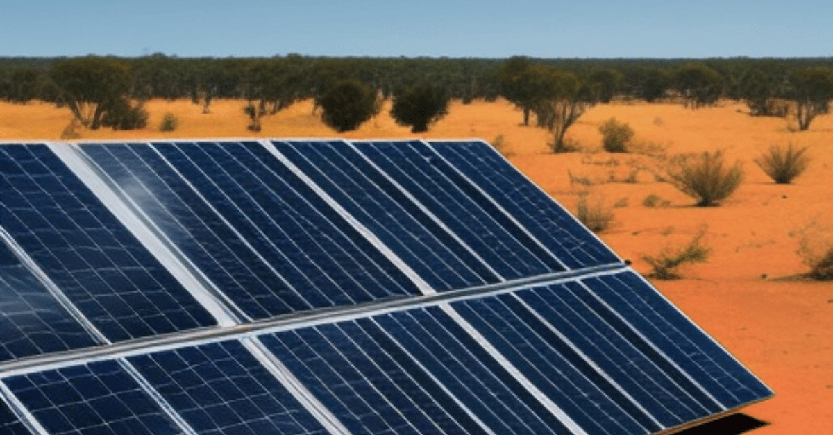 Solar panels in the outback